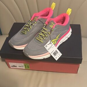 Reebok Women's Gray and Pink Sneakers NIB